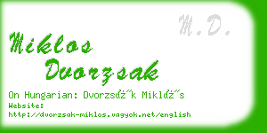 miklos dvorzsak business card